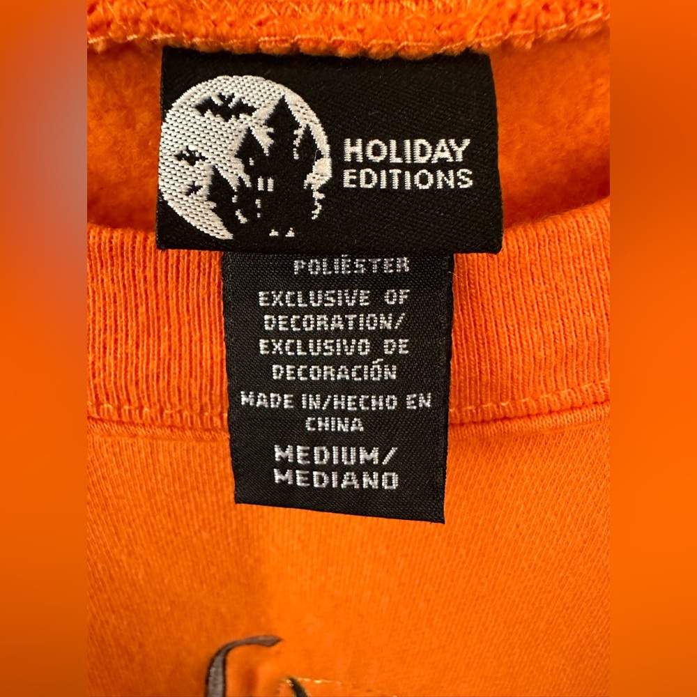 Holiday Editions Happy Halloween Embroidered Sweatshirt Size Medium - Picture 2 of 4